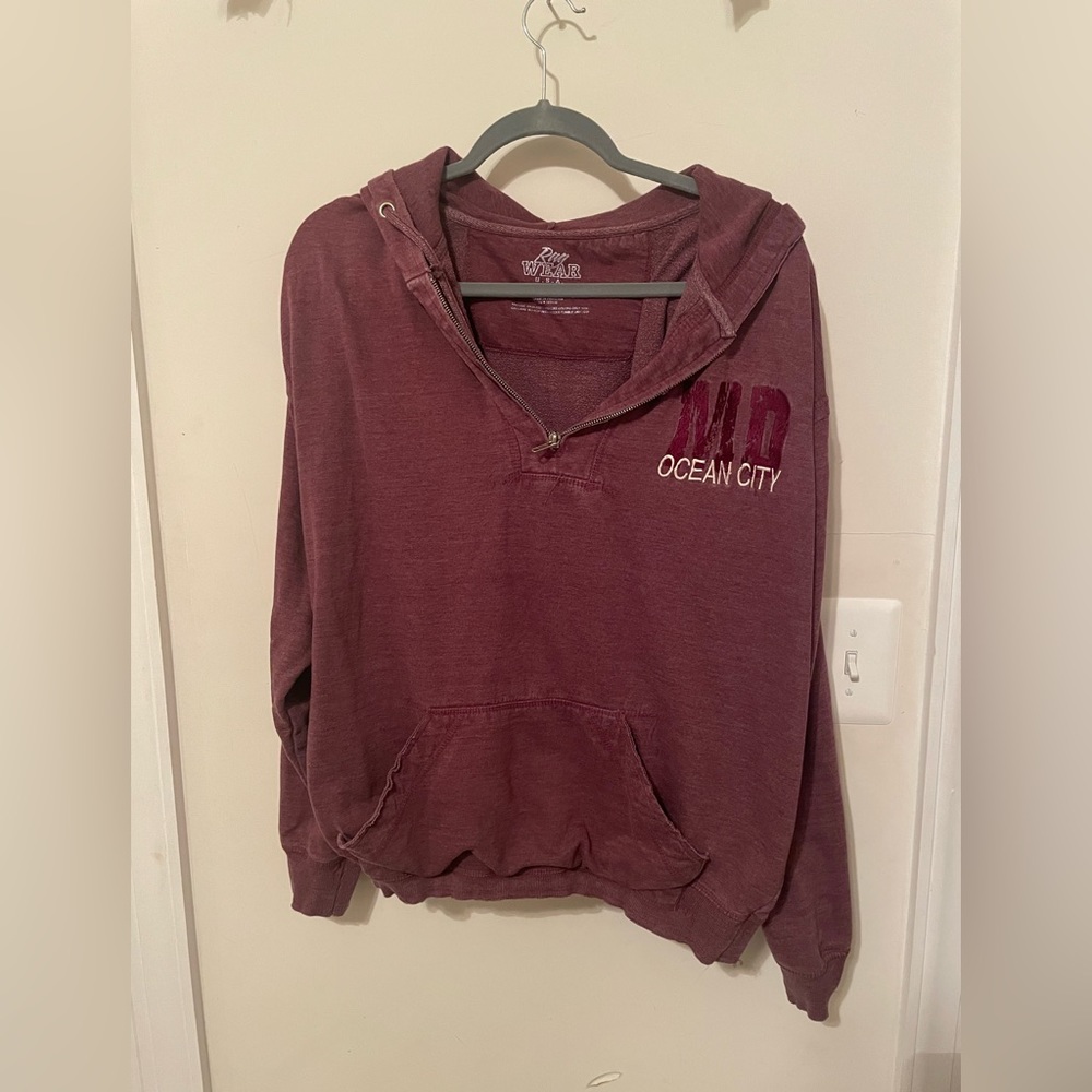 WOMENS PURPLE HOODIE OCEAN CITY